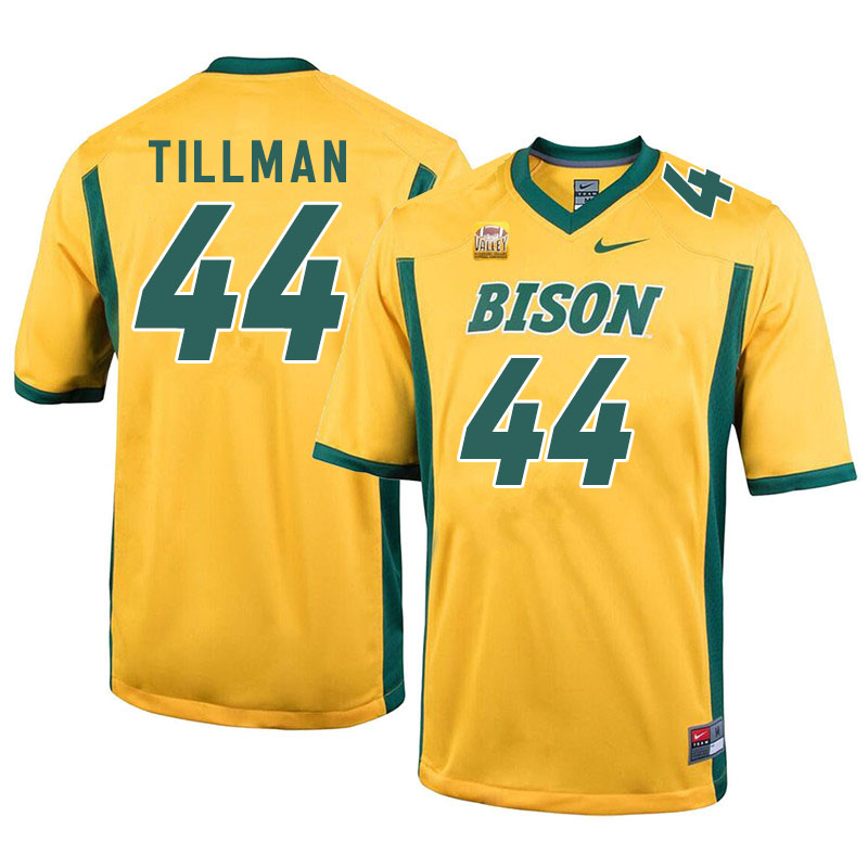 Men #44 Juanye Tillman North Dakota State Bison College Football Jerseys Sale-Yellow - Click Image to Close